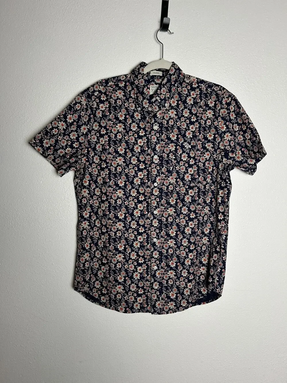 J Crew Men’s Floral Button Down Organic Cotton Shirt Classic Fit Medium